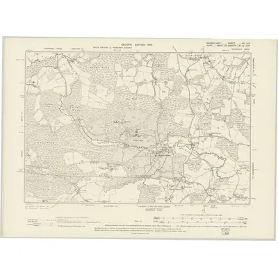 1897 Map of Sussex VII.SE, 1900 Print