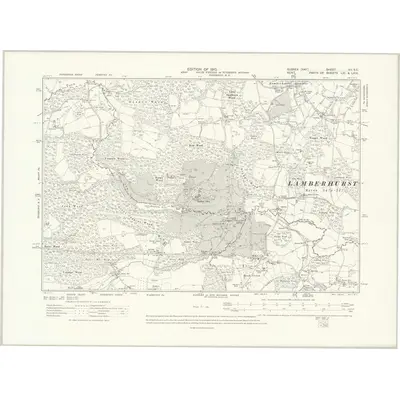 1908 Map of Sussex VII.SE, 1910 Print