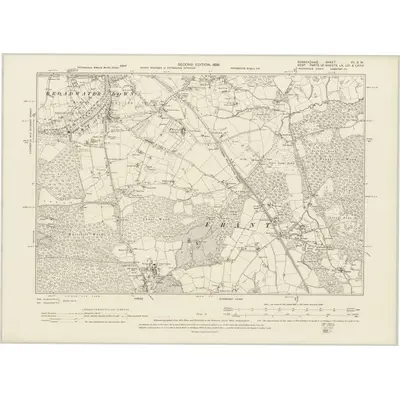 1895 Map of Sussex VII.SW, 1899 Print