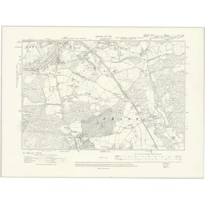 1908 Map of Sussex VII.SW, 1910 Print