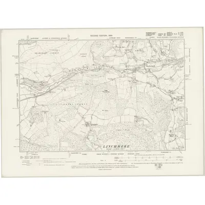 1895 Map of Sussex X.NE, 1899 Print