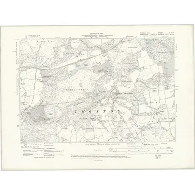 1910 Map of Sussex X.SW, 1914 Print