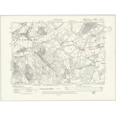 1910 Map of Sussex XI.NW, 1937 Print