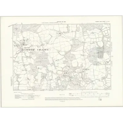 1910 Map of Sussex XI.SE, 1914 Print