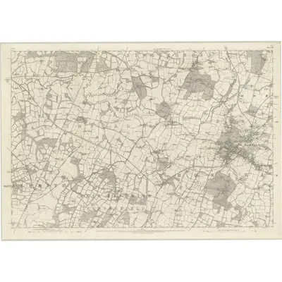 1875 Map of Sussex XIII, 1880 Print
