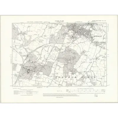 1909 Map of Sussex XIII.SE, 1912 Print