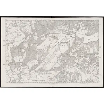 1874 Map of Sussex XIV, 1879 Print