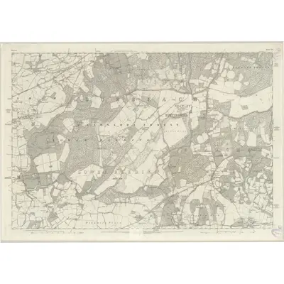 1874 Map of Sussex XIV, 1879 Print