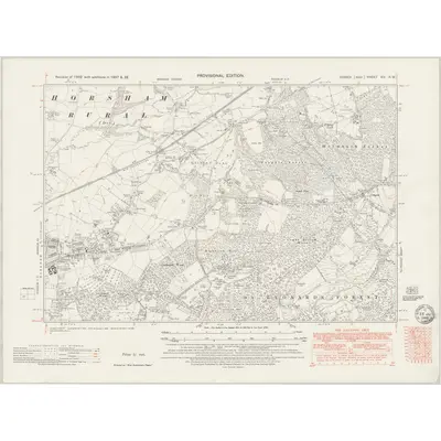 1937 Map of Sussex XIV.NW, 1949 Print