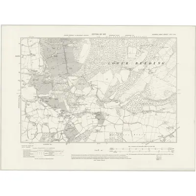 1909 Map of Sussex XIV.SW, 1931 Print
