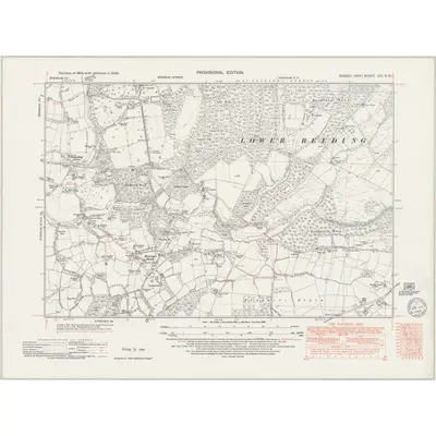 1938 Map of Sussex XIV.SW, 1949 Print