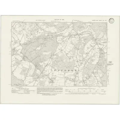 1929 Map of Sussex XLI.NE, 1933 Print