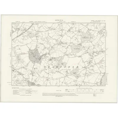 1908 Map of Sussex XLI.NW, 1931 Print