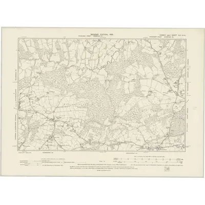 1897 Map of Sussex XLII.NE, 1899 Print