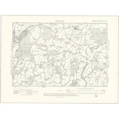 1908 Map of Sussex XLII.SE, 1911 Print