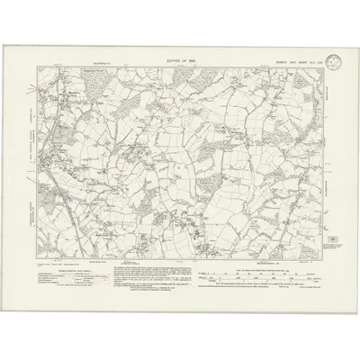 1929 Map of Sussex XLII.SW, 1932 Print