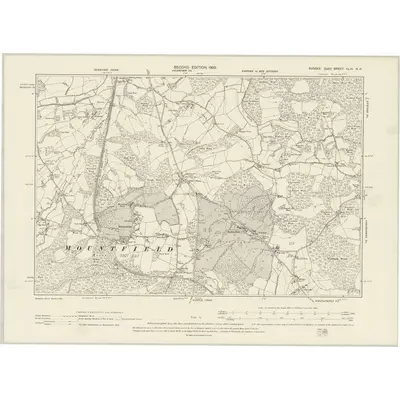 1897 Map of Sussex XLIII.NE, 1900 Print