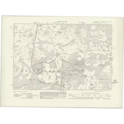1928 Map of Sussex XLIII.NE, 1931 Print