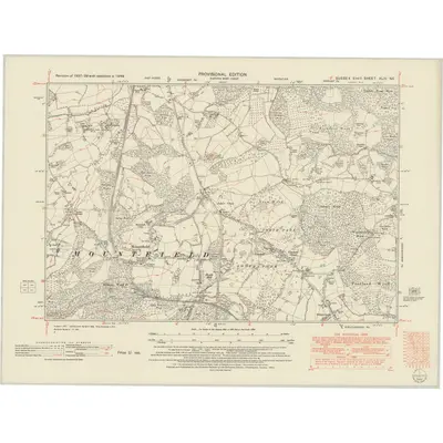 1948 Map of Sussex XLIII.NE, 1952 Print
