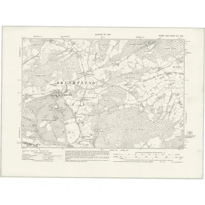 1928 Map of Sussex XLIII.NW, 1931 Print