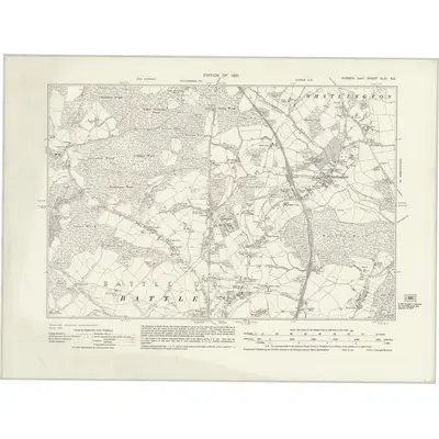 1928 Map of Sussex XLIII.SE, 1931 Print