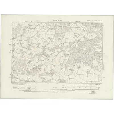 1928 Map of Sussex XLIV.NE, 1930 Print