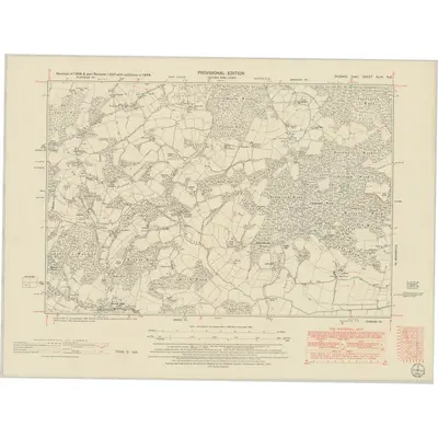 1946 Map of Sussex XLIV.NE, 1952 Print