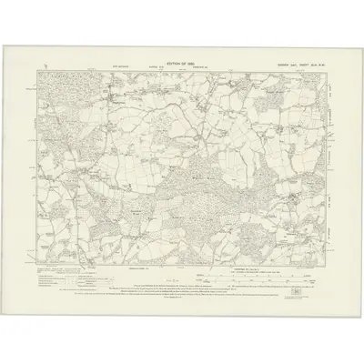 1928 Map of Sussex XLIV.NW, 1930 Print