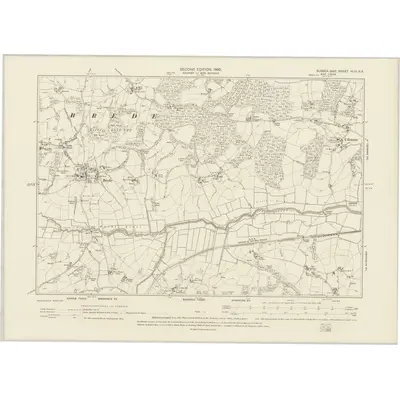 1897 Map of Sussex XLIV.SE, 1900 Print