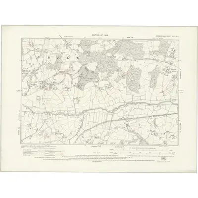 1928 Map of Sussex XLIV.SE, 1930 Print