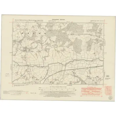 1946 Map of Sussex XLIV.SE, 1952 Print