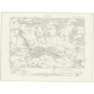 1928 Map of Sussex XLIV.SW, 1930 Print