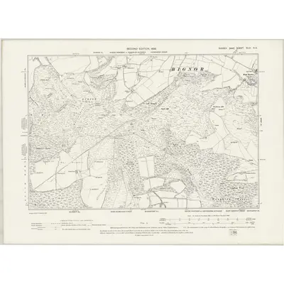 1896 Map of Sussex XLIX.NE, 1898 Print