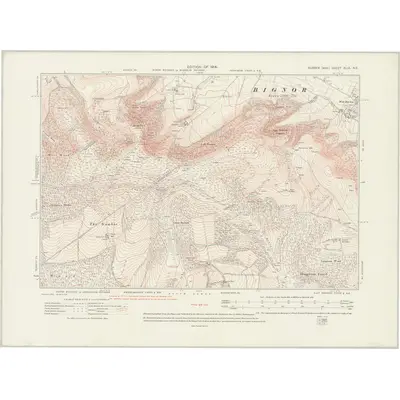 1910 Map of Sussex XLIX.NE, 1914 Print