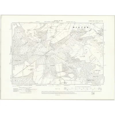 1910 Map of Sussex XLIX.NE, 1914 Print