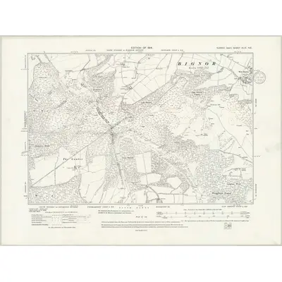 1910 Map of Sussex XLIX.NE, 1939 Print