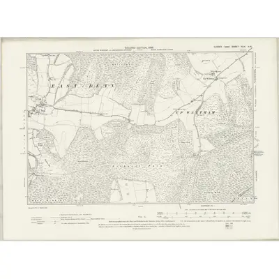1896 Map of Sussex XLIX.NW, 1898 Print