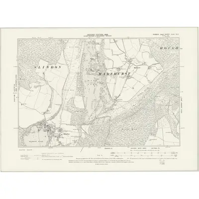 1896 Map of Sussex XLIX.SE, 1899 Print