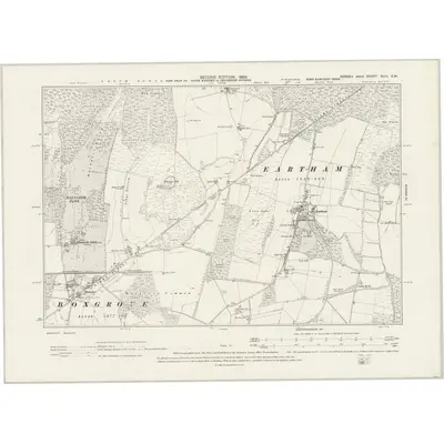 1896 Map of Sussex XLIX.SW, 1899 Print