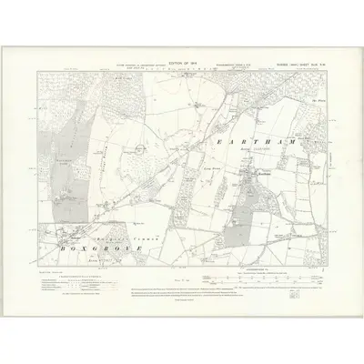 1910 Map of Sussex XLIX.SW, 1914 Print