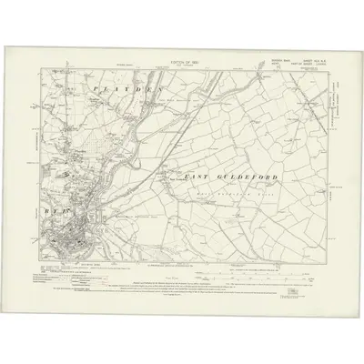 1927 Map of Sussex XLV.NE, 1930 Print