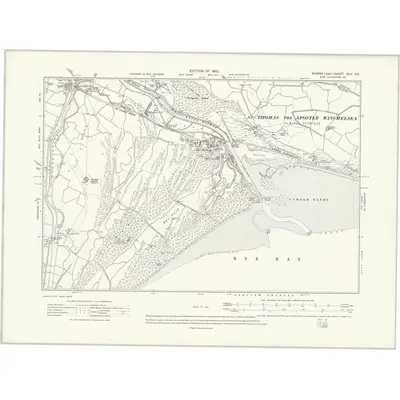 1907 Map of Sussex XLV.SE, 1910 Print