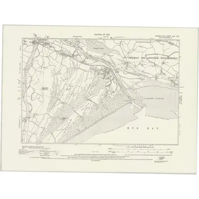 1927 Map of Sussex XLV.SE, 1930 Print