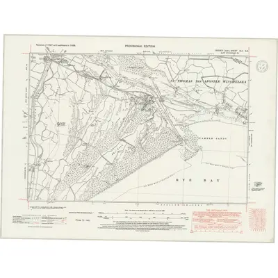 1938 Map of Sussex XLV.SE, 1947 Print