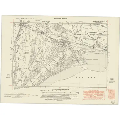 1950 Map of Sussex XLV.SE, 1952 Print