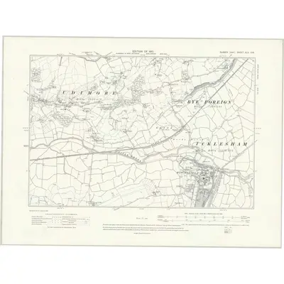 1907 Map of Sussex XLV.SW, 1910 Print