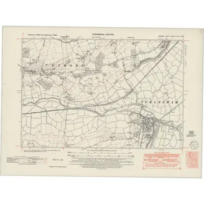 1938 Map of Sussex XLV.SW, 1949 Print