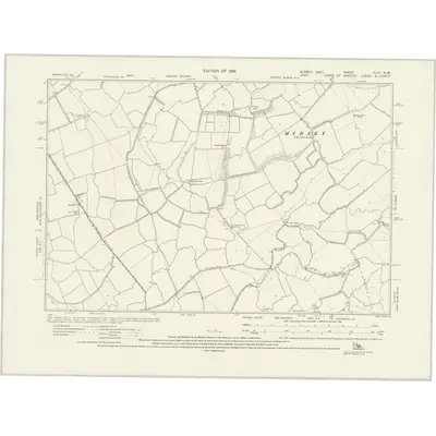 1927 Map of Sussex XLVI.NW, 1931 Print
