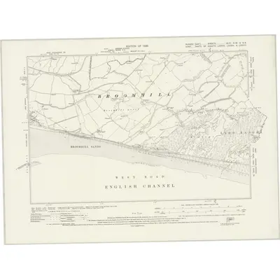 1927 Map of Sussex XLVI.SW & SE, 1930 Print