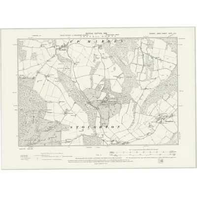 1896 Map of Sussex XLVII.NE, 1899 Print